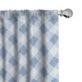 thumbnail image 1 of Ambesonne Geometric Curtains, Checkered Rhombus, Pair of 28"x84", Slate Blue Pale Blue, 1 of 5