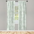 thumbnail image 1 of Ambesonne Geometric Curtains, Circles and Rounds Simple, Pair of 28"x84", Cadet Blue, 1 of 2