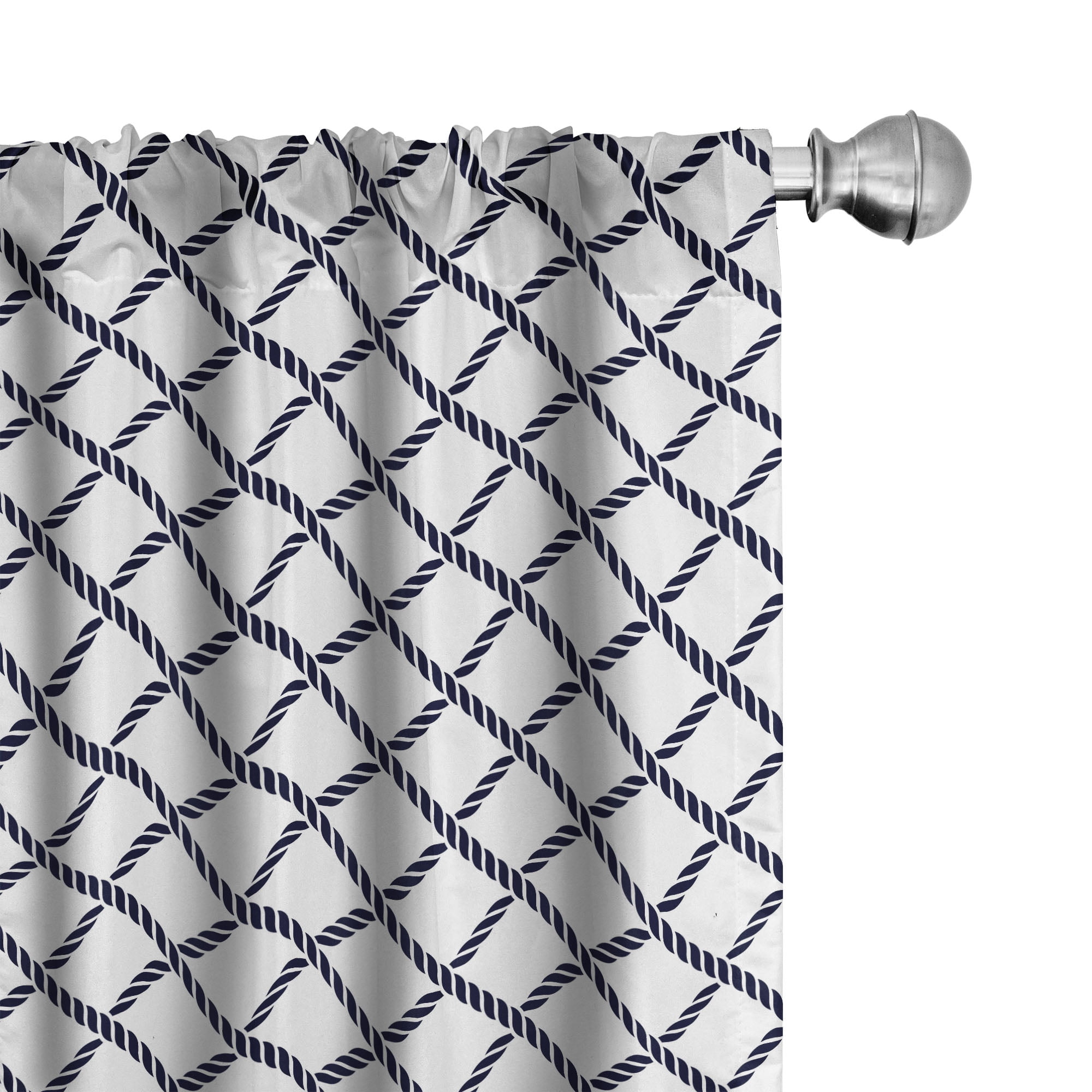 Ambesonne Geometric Curtains Crossed Motif Pair Of 28 x63 Dark Blue Ambesonne geometric curtains crossed motif pair of 28 x63 dark blue