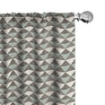 thumbnail image 1 of Ambesonne Geometric Curtains, Cubism Triangles, Pair of 28"x63", Almond Green Dimgray, 1 of 5