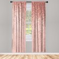 thumbnail image 1 of Ambesonne Geometric Curtains, Dot Tiles Shape Print, Pair of 28"x95", Coral Beige, 1 of 2