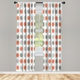 thumbnail image 1 of Ambesonne Geometric Curtains, European Retro Polka Dots, Pair of 28"x84", Pale Rust, 1 of 2