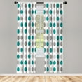 thumbnail image 1 of Ambesonne Geometric Curtains, European Retro Polka Dots, Pair of 28"x95", Dark Seafoam, 1 of 2