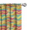 thumbnail image 1 of Ambesonne Geometric Curtains, Funky Tiles, Pair of 28"x95", Jade Green Marigold, 1 of 5