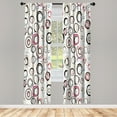 thumbnail image 1 of Ambesonne Geometric Curtains, Funny Dots Print Abstract, Pair of 28"x95", Eggshell White, 1 of 2