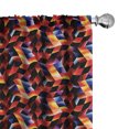 thumbnail image 1 of Ambesonne Geometric Curtains, Futuristic Fractal, Pair of 28"x63", Multicolor, 1 of 5
