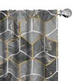 thumbnail image 1 of Ambesonne Geometric Curtains, Gold Cubes 3D Style Art, Pair of 28"x84", Dark Yellow and Pale Grey, 1 of 5