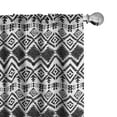thumbnail image 1 of Ambesonne Geometric Curtains, Hand Drawn Pattern, Pair of 28"x84", Black White, 1 of 5
