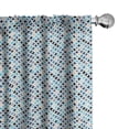 thumbnail image 1 of Ambesonne Geometric Curtains, Modern Blue Circles, Pair of 28"x63", Multicolor, 1 of 5