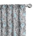 thumbnail image 1 of Ambesonne Geometric Curtains, Modern Circular Maze, Pair of 28"x63", Pale Blue Charcoal Grey, 1 of 5