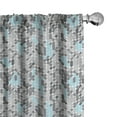 thumbnail image 1 of Ambesonne Geometric Curtains, Modern Circular Maze, Pair of 28"x95", Pale Blue Charcoal Grey, 1 of 5