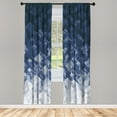 thumbnail image 1 of Ambesonne Geometric Curtains, Mosaic Ombre Violet Tones, Pair of 28"x63", Night Blue, 1 of 2