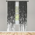 thumbnail image 1 of Ambesonne Geometric Curtains, Mosaic Ombre Violet Tones, Pair of 28"x84", Dark Grey, 1 of 2