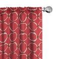thumbnail image 1 of Ambesonne Geometric Curtains, Olive Like Circles Art, Pair of 28"x84", Dark Pink White Chocolate, 1 of 5