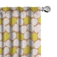 thumbnail image 1 of Ambesonne Geometric Curtains, Oversimplified Round Art, Pair of 28"x84", Camel Pale Earth Yellow, 1 of 5