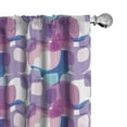 thumbnail image 1 of Ambesonne Geometric Curtains, Pastel Colored Square, Pair of 28"x63", Multicolor, 1 of 5
