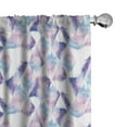 thumbnail image 1 of Ambesonne Geometric Curtains, Purplish Rhombus Shapes, Pair of 28"x63", Lavender Blue and Soft Pink, 1 of 4