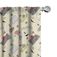 thumbnail image 1 of Ambesonne Geometric Curtains, Retro 3D Cubes Triangles, Pair of 28"x95", Soft Pink and Charcoal Grey, 1 of 4