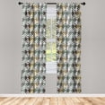thumbnail image 1 of Ambesonne Geometric Curtains, Retro Hexagonal Pattern, Pair of 28"x63", Pale Seafoam, 1 of 2