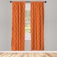 thumbnail image 1 of Ambesonne Geometric Curtains, Simple Monochrome Pattern, Pair of 28"x84", Burnt Orange, 1 of 2