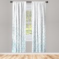 thumbnail image 1 of Ambesonne Geometric Curtains, Soft Toned Modern Shapes, Pair of 28"x63", Pale Blue and White, 1 of 2