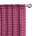 thumbnail image 1 of Ambesonne Geometric Curtains, Square-Like Shapes Art, Pair of 28"x95", Dark Magenta and Pink, 1 of 4