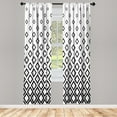 thumbnail image 1 of Ambesonne Geometric Curtains, Square Pattern Art, Pair of 28"x95", Black White, 1 of 2