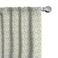 thumbnail image 1 of Ambesonne Geometric Curtains, Tile Style Squares, Pair of 28"x63", Pale Yellow Pale Grey, 1 of 5