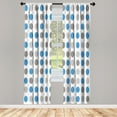 thumbnail image 1 of Ambesonne Geometric Curtains, Tradtional Polka Dots Art, Pair of 28"x95", Sky Blue, 1 of 2