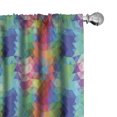 thumbnail image 1 of Ambesonne Geometric Curtains, Triangles, Pair of 28"x95", Multicolor, 1 of 5
