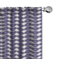 thumbnail image 1 of Ambesonne Geometric Curtains, Vivid Chevron Zigzags, Pair of 28"x84", Dark Purple Lavender, 1 of 5