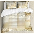 thumbnail image 1 of Ambesonne Geometric Duvet Cover Set, Abstract Square Shady, 2-Calking, Cream Beige, 1 of 6
