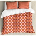 thumbnail image 1 of Ambesonne Geometric Duvet Cover Set, Dots Squares Checked, 2-Calking, Sky Blue Marigold, 1 of 3
