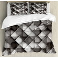 thumbnail image 1 of Ambesonne Geometric Duvet Cover Set, Grey Ombre Squares, 2-Calking, Charcoal Grey White, 1 of 7