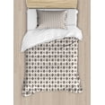 thumbnail image 1 of Ambesonne Geometric Duvet Cover Set, Minimal Teardrop Shapes, Twin, Pale Tan and Charcoal Grey, 1 of 3