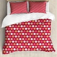 thumbnail image 1 of Ambesonne Geometric Duvet Cover Set, Retro Grunge Polka Dots, 2-Calking, Raspberry and Multicolor, 1 of 2