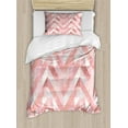 thumbnail image 1 of Ambesonne Geometric Duvet Cover Sets, Pastel Modern Ornaments, 2-Twin, Pale Pink Rose and Blush, 1 of 4