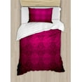 thumbnail image 1 of Ambesonne Geometric Duvet Cover Sets, Rectangular Forms, 2-Twin, Maroon Fuchsia, 1 of 3