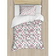thumbnail image 1 of Ambesonne Geometric Duvet Cover Sets, Red Zig Zags Chevron, 2-Twin, Hot Pink Grey White, 1 of 4