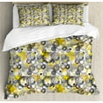 thumbnail image 1 of Ambesonne Geometric Duvet Cover Sets, Sketchy Circles, 2-Queen, White Beige, 1 of 7