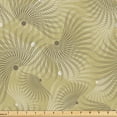 thumbnail image 1 of Ambesonne Geometric Fabric by the Yard Upholstery, Abstract Curvy Stripes, 5 Yards, Avocado Green and Green Brown, 1 of 1