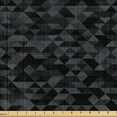 thumbnail image 1 of Ambesonne Geometric Fabric by the Yard Upholstery, Grunge Triangle Pattern, 3 Yards, Charcoal Grey Pale Grey, 1 of 1