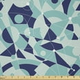 thumbnail image 1 of Ambesonne Geometric Fabric by the Yard Microfiber, Abstract Stripes Print, 1 Yard, Seafoam Dark Lavender, 1 of 2