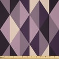 thumbnail image 1 of Ambesonne Geometric Fabric by the Yard Microfiber, Abstract Style Triangles, 5 Yards, Dark Purple Lilac, 1 of 2