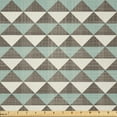 thumbnail image 1 of Ambesonne Geometric Fabric by the Yard Microfiber, Cubism Triangles, 3 Yards, Almond Green Dimgray, 1 of 2