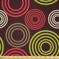 thumbnail image 1 of Ambesonne Geometric Fabric by the Yard Microfiber, Funky Vortex Lines, 10 Yards, Lime Green Dark Brown, 1 of 2