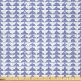 thumbnail image 1 of Ambesonne Geometric Fabric by the Yard Microfiber, Grungy Triangles, 10 Yards, Ceil Blue and White, 1 of 4