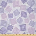thumbnail image 1 of Ambesonne Geometric Fabric by the Yard Microfiber, Ornate Spiral Pattern, 2 Yards, Lavender Blue and Lilac, 1 of 4