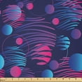 thumbnail image 1 of Ambesonne Geometric Fabric by the Yard Microfiber, Pinkish Bluish Circles, 1 Yard, Navy Blue and Hot Pink, 1 of 2