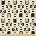 thumbnail image 1 of Ambesonne Geometric Fabric by the Yard Microfiber, Rectangle Elements, 2 Yards, Brown Apple Green, 1 of 2